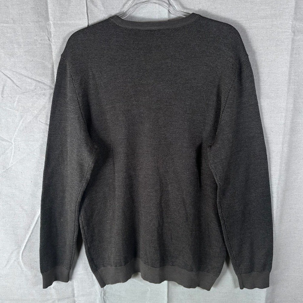 Calvin Klein Mens Merino Wool Blend‎ Crewneck Sweater Italian Grey Large - Picture 3 of 7